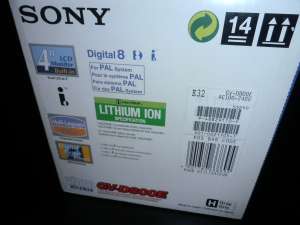    Digital 8, Hi8, Video8 Sony GV-D800E