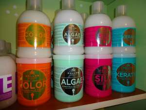    Kallos shampoo for color, with algae, with silk, with keratin. 1000 . - 