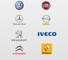    Meredes, Volkswagen, Opel, Renault, Iveco, Peugeot, Ford - 