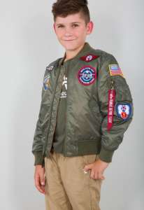   Boys MA-1 Jacket with Patches Alpha Industries