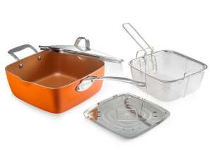   Copper Cook Deep Square Pan 5  1 550 .