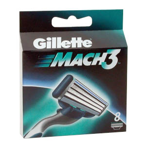   Gillette. Gillette Mach3 (8) -7.5$Gillette Mach3 Turbo (8) -8.0$Gillette Fusion Power (8) -13.5$Gillette Fusion (