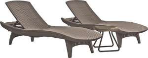  Keter Pacific Set With Table Sunlounger