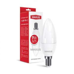   MAXUS LED C37 7W 4100K 220V E14 1-LED-734