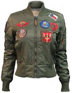   Miss Top Gun MA-1 jacket with patches ()