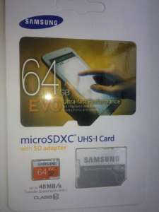   Samsung 64gb SDHX UHS -1  10