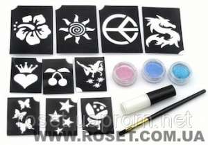   Shimmer Glitter Tattoos - 