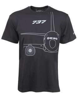  Boeing 737 Midnight Silver T-Shirt