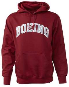 Boeing Varsity Pullover Hooded Sweatshirt (Crimson)