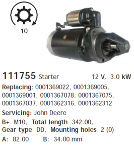  John Deere 1032, 1042, 1052, 1055, 1068, 1075, 2254, 2256, 2264, 2266, 2450, 2650