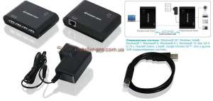 4-портовый USB 2.0 удлинитель на 60 м по витой паре Iogear GUCE64 - объявление