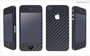 Apple iPhone 4s Карбон наклейка черная - оголошення