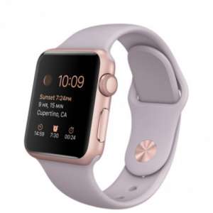 Apple Watch Sport 38mm Rose Gold Aluminum Case with Lavender Sport Band (MLCH2) - 