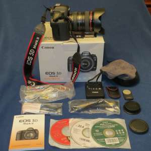 Canon EOS 5D Mark II 21,1 МП цифровая зеркальная камера - комплект ж / EF L IS USM 24-105mm. - оголошення