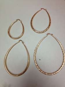 Copper Hoop Earrings Hand Hammered Copper Earrings - 