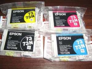 Epson T073N картриджи. Набор новых оригиналов дёшево!! (пчёлки) - оголошення