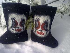 felt boots,  -   