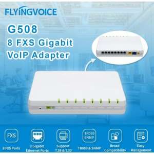 Flying Voice G508, VOIP-шлюз, 8 портів FXS, 8 облікових записів SIP - объявление
