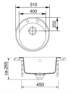 Franke Rog 610 – круглая гранитная мойка. Артикул 114.0261.619. Очень глубокая и качественная. Сделано в Швейцарии. Доставка за на