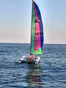 "Hobiecat" 13. Парусный разборной катамаран. - объявление
