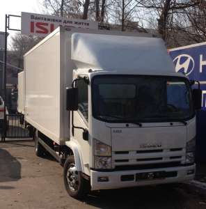 ISUZU NQR 90 L-M 2014 г.в. (новый без пробега) с сендвич-панельным фургоном, гидробортом и спойлером - оголошення