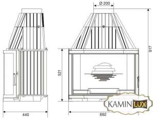 KaminLux -   LAUDEL 700 PRYZMAT