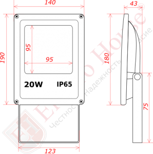LED  20W IP65 ElectroHouse EH-LP-206