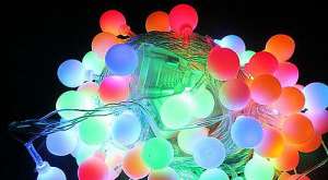 Led гирлянда нить шарики 5 м, прозрачный кабель 100led - объявление