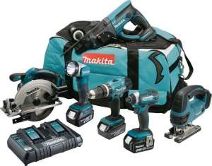 Makita DLX6068PT9 18V Комбинированный комплект из 9 элементов с 3 батареями по 5,0 Ач, зарядным устройством и сумкой - оголошення