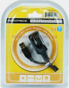 Monoprice USB 2.0 активный кабель 10 м штекер - гнездо - объявление