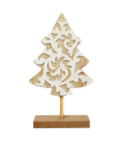 NY2-230001, Декоративная статуэтка "Елка", , бежевый-белый - объявление