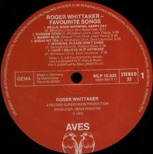 Roger Whittaker - My Favourite Songs