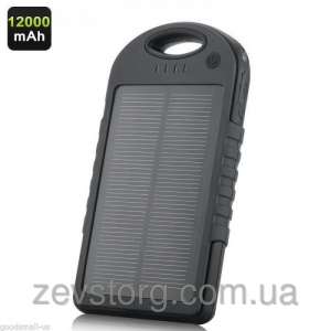 Solar Charger Power Bank 12000 mAh черный - объявление