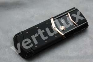 Vertu Signature S Design Dlc Red Gold Black Leather, Vertu, реплика Vertu, Копии Vertu, копии vertu Киев, элитные копии Vertu