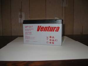 Аккумулятор Ventura 12В 7Ач до эхолота, ибп, детского электромобиля, металлоискателя, светодиодной ленты. - объявление