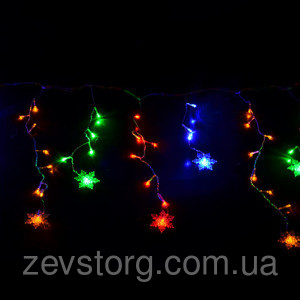 Гирлянда Светодиодная LED Бахрома-Дождь со Снежинкой-120 - оголошення