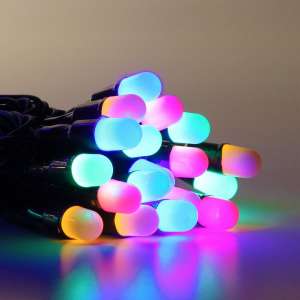 Гирлянда нить уличная 10м, 100led разноцветная оболочка - объявление