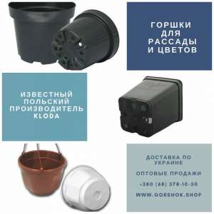 Горшки для рассады, 0,96 - 5 л из Польши: оптовые цены - объявление