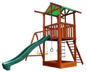 Детская площадка Babyland-2 с пластиковой горкой 3 м