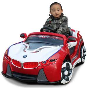 Детский электромобиль BMW i8 VISION 12V, 2 мотора, красный - оголошення
