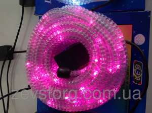 Дюралайт LED 10м с контроллером светодиодный розовый - объявление