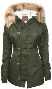 Женская аляска Miss Top Gun Fitted Nylon N-3B Parka (оливковая) - оголошення