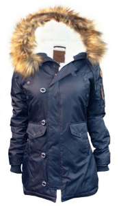 Женская аляска Miss Top Gun Fitted Nylon N-3B Parka (синяя) - оголошення
