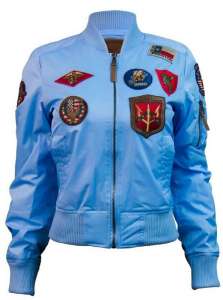 Женский бомбер Miss Top Gun MA-1 jacket with patches (голубой) - оголошення