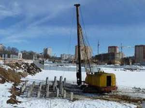 Забивка свай, услуги сваебоя, забивка свай с воды