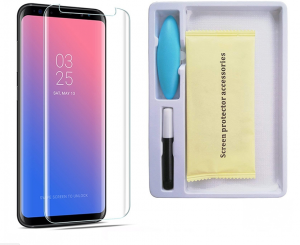 Защитное 3D стекло с УФ лампой для Samsung Galaxy S9 Note 9 Note 8 S7 edge S8 S8 plus S9 plus Nano-water жидкий клей Прозрачное - оголошення