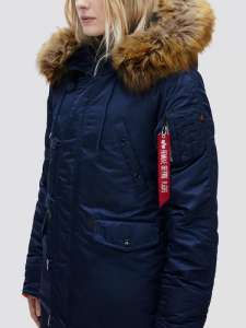 Зимняя женская куртка аляска N-3B W Parka Alpha Industries (синяя) - объявление