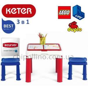 Игровой стол для конструктора и творчества Keter Constructable 3 в 1 - оголошення