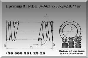 Изготовление пружин по МВН 049-63 - объявление