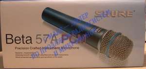 Инструментальный микрофон Shure Beta 57A шнуровой - цена 180 грн - оголошення